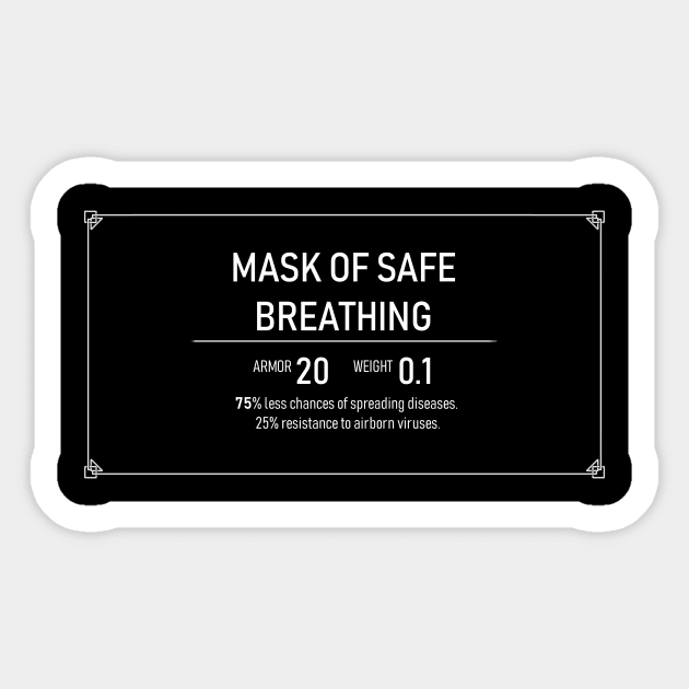 Mask of Safe Breathing Sticker by Wyrielle